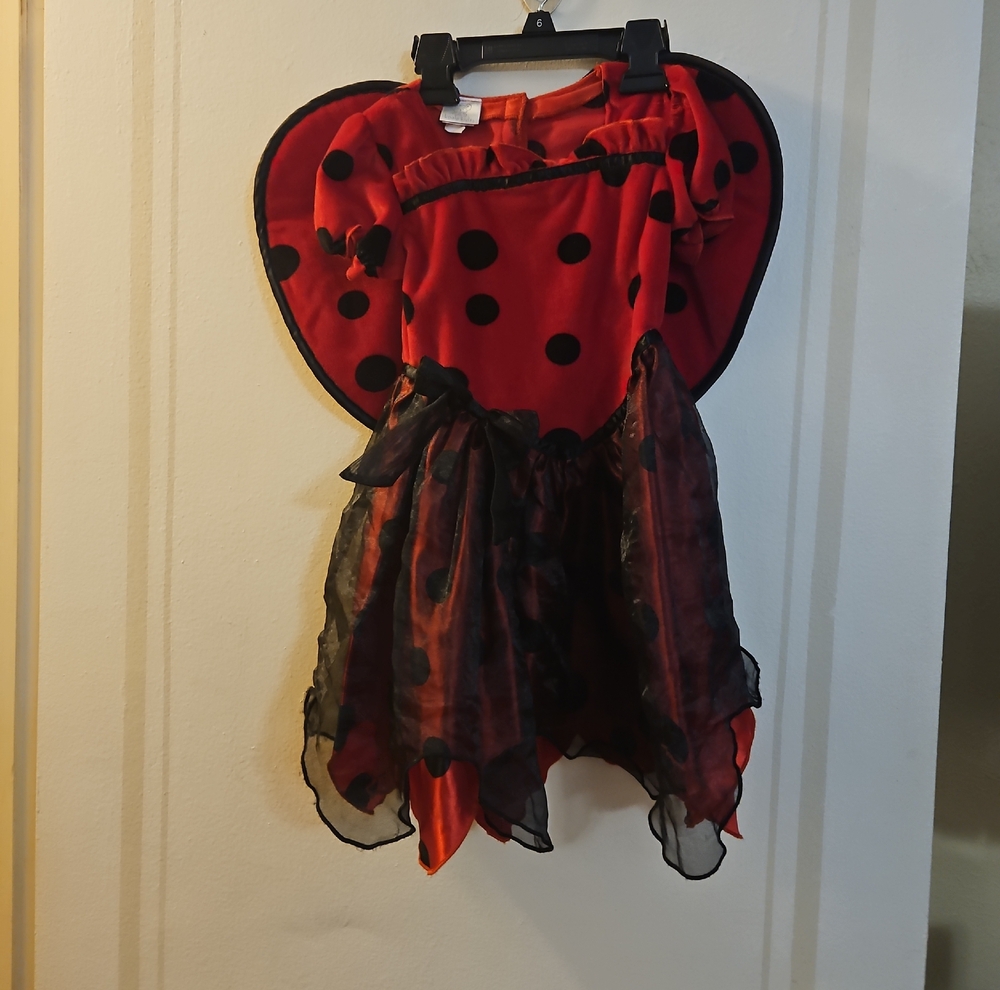 Koala Kids Red and Black Ladybug Costume